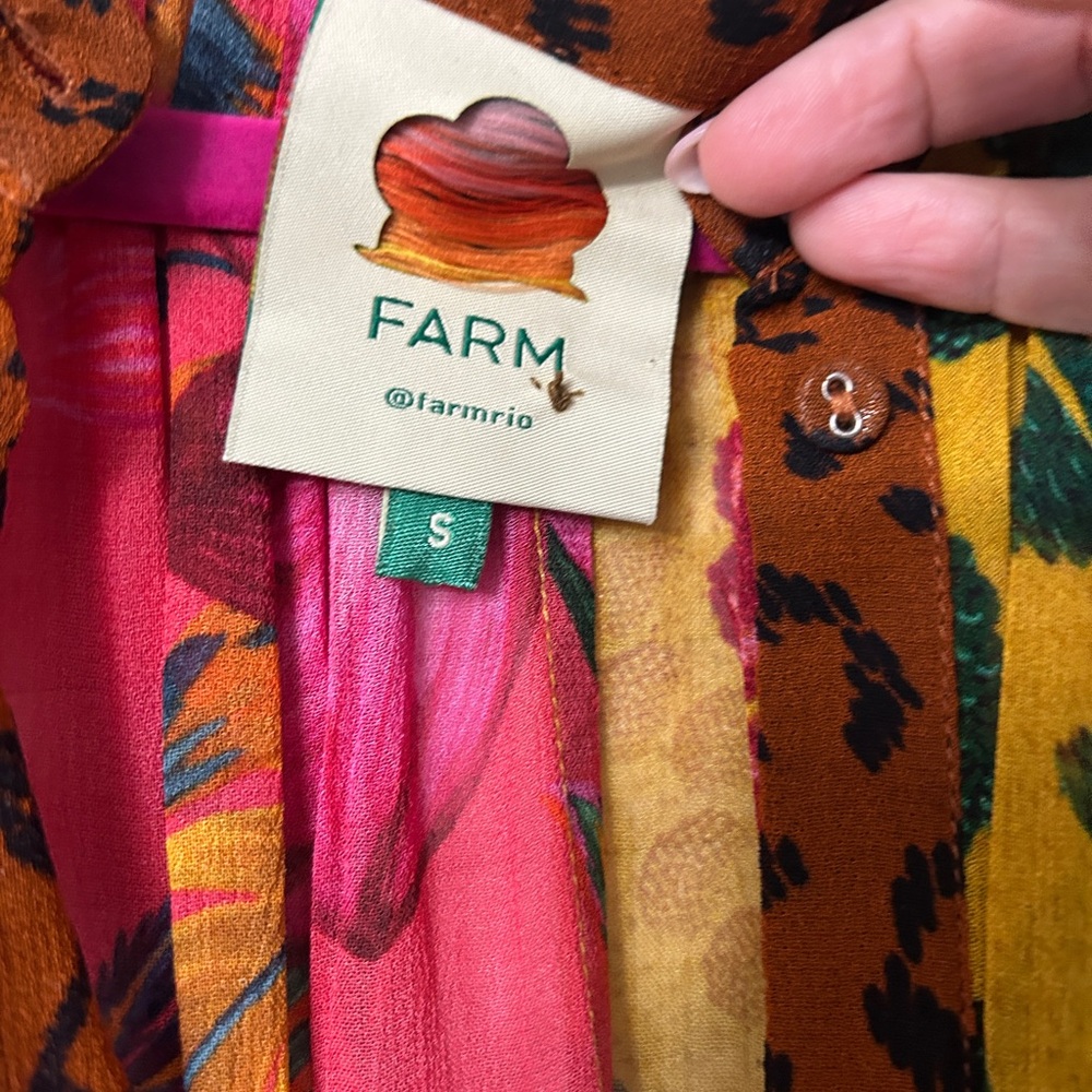 Farm Rio Floral Long Sleeve Maxi Dress - Picture 6 of 6